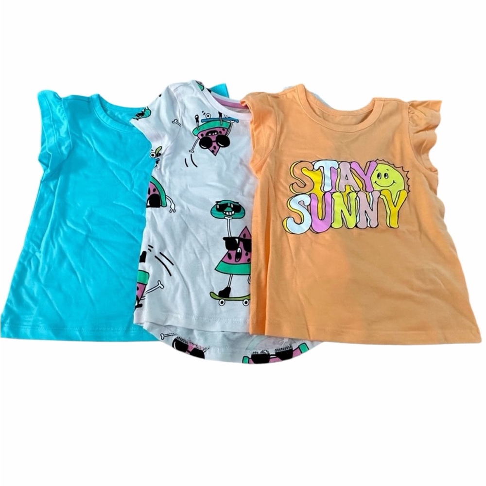 Amazon Essentials Girls' Short-Sleeve T-Shirt Tops - Size 2T - New Without Tags